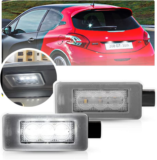 Picture of Led valstybinio numerio lempos lempute, suderinama su Peugeot 207                                                                                     